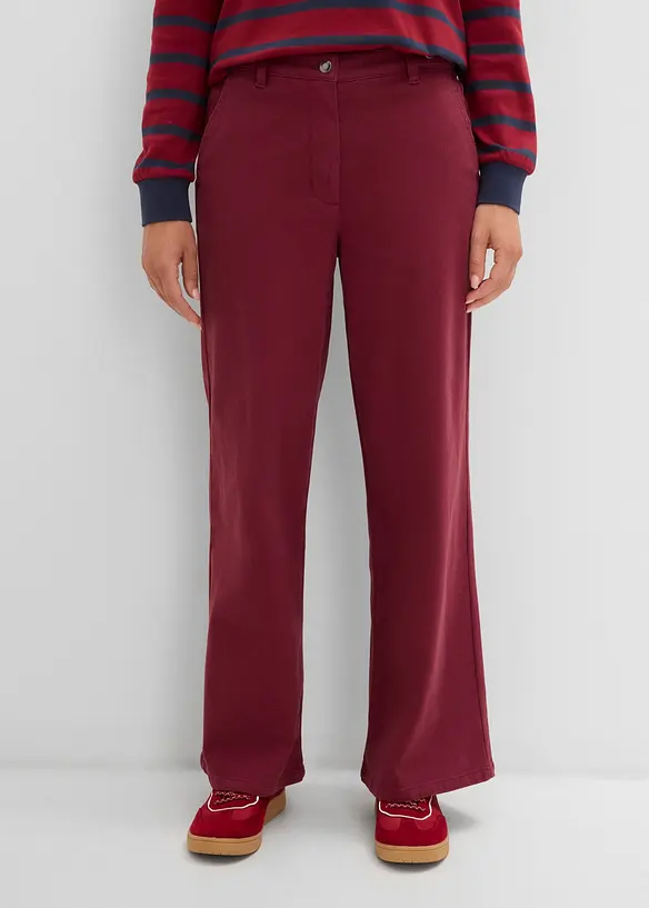 Twillhose aus Baumwoll-Mix in rot von vorne - bonprix