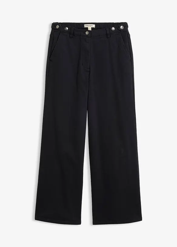 Twillhose aus Baumwoll-Mix in schwarz von vorne - bonprix Twillhose aus Baumwoll-Mix in schwarz von vorne - bonprix
