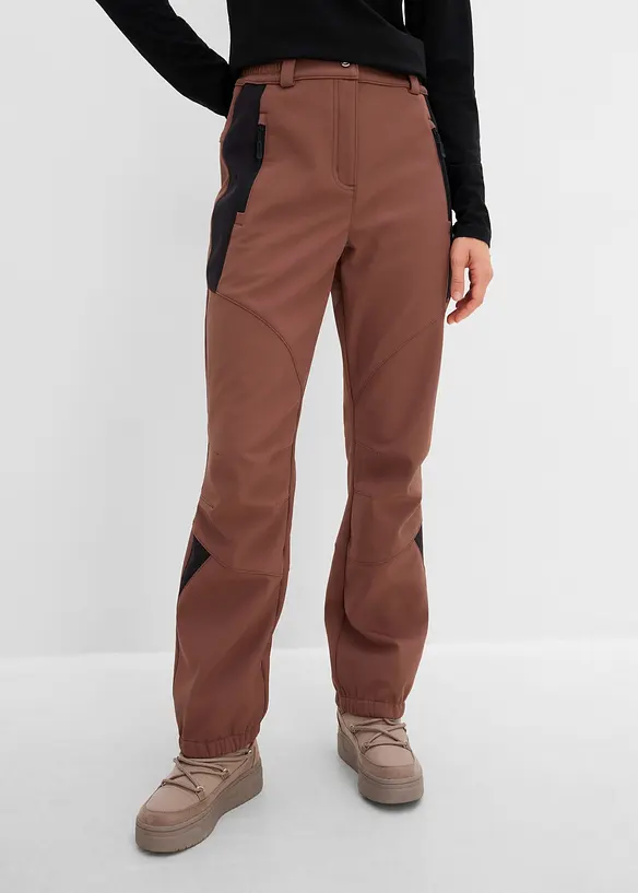 wasserabweisende Softshell-Hose in braun von vorne - bonprix wasserabweisende Softshell-Hose in braun von vorne - bonprix