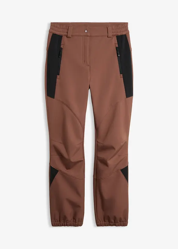 wasserabweisende Softshell-Hose in braun von vorne - bonprix wasserabweisende Softshell-Hose in braun von vorne - bonprix