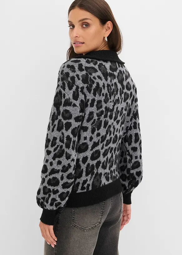 Oversized Troyer in schwarz von hinten (im Anschnitt) - bonprix Oversized Troyer in schwarz von hinten (im Anschnitt) - bonprix