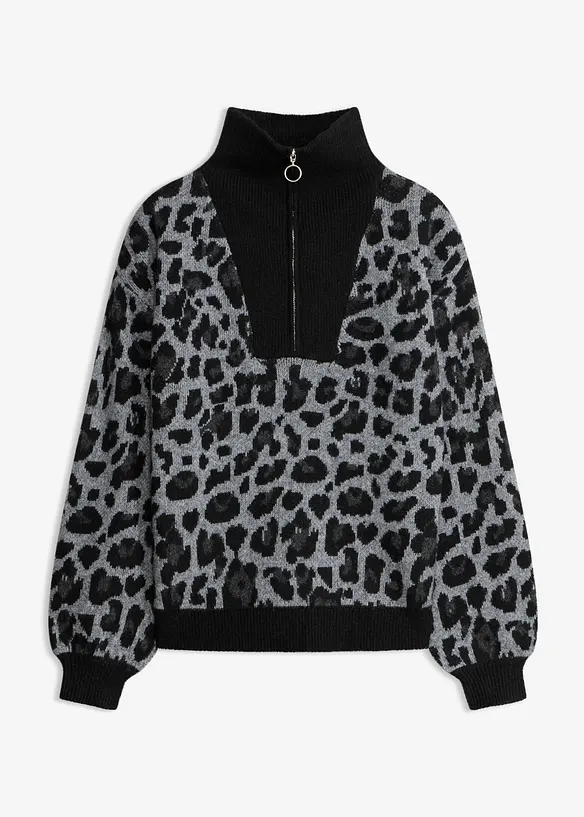Oversized Troyer in schwarz von vorne - bonprix Oversized Troyer in schwarz von vorne - bonprix