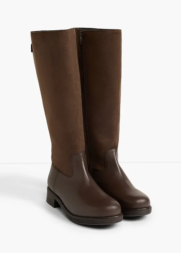 Weitschaftstiefel in braun - bonprix