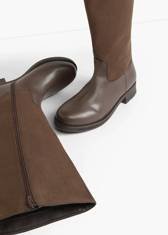 Weitschaftstiefel in braun - bonprix