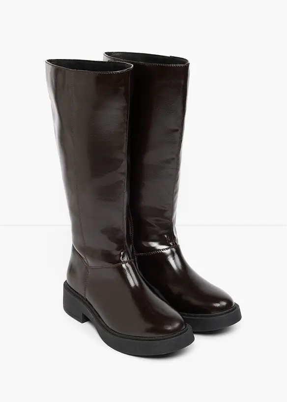 Weitschaftstiefel in braun - bonprix