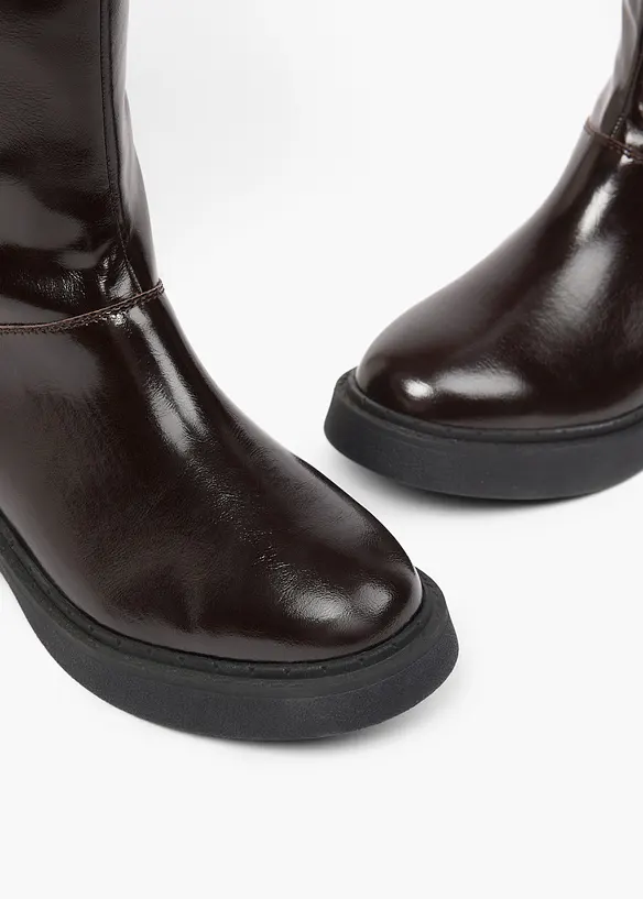 Weitschaftstiefel in braun - bonprix