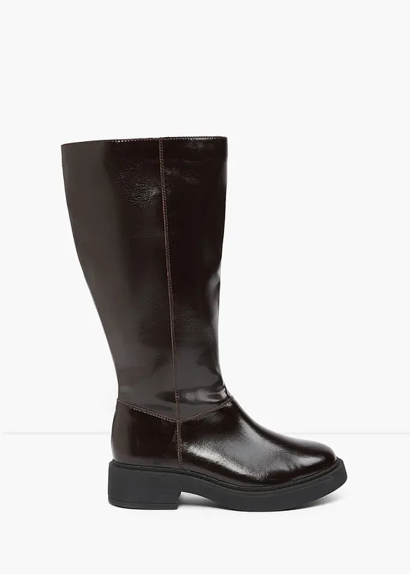 Weitschaftstiefel in braun - bonprix