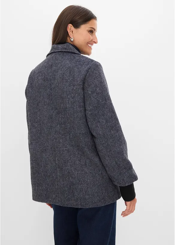 Jacke mit Stehkragen in schwarz von hinten (im Anschnitt) - bonprix