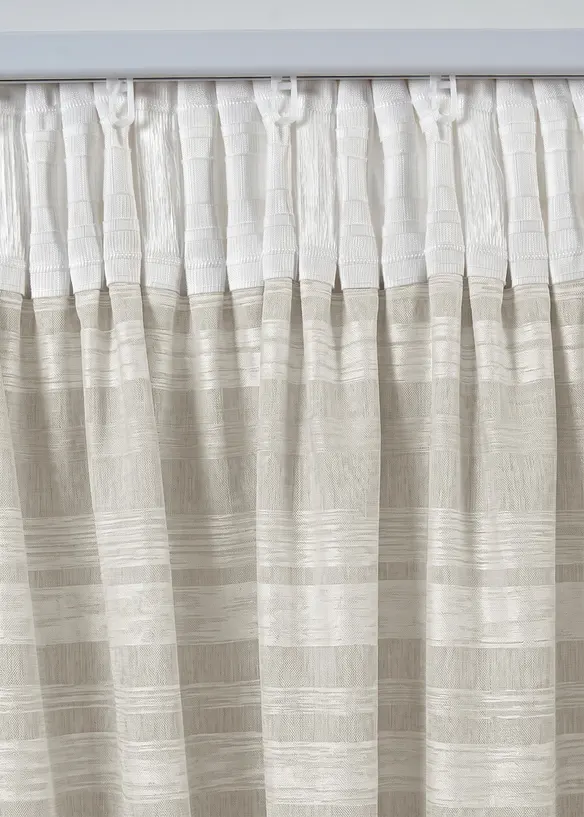 Jacquard Vorhang mit Struktur, auch in extra lang (1er Pack) in beige - bonprix