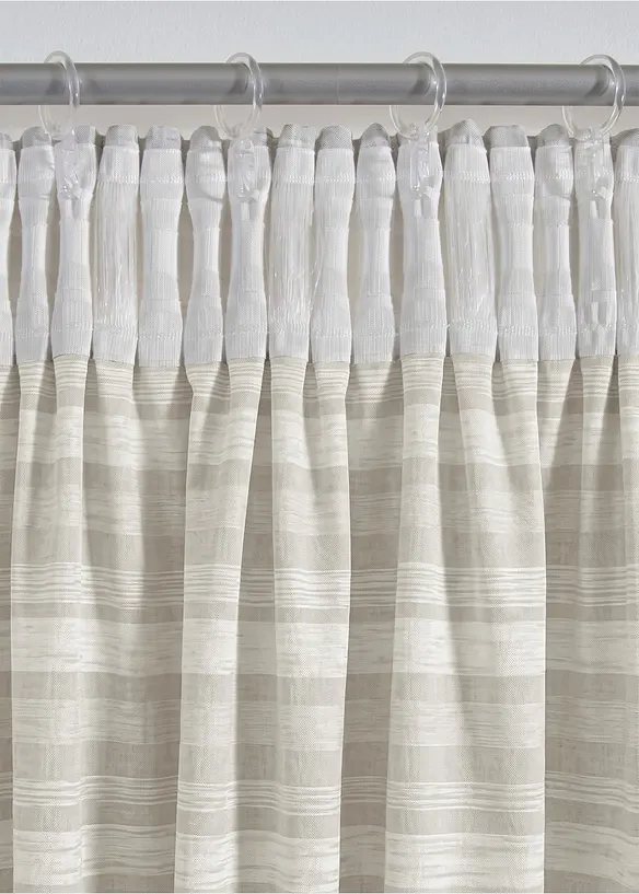 Jacquard Vorhang mit Struktur, auch in extra lang (1er Pack) in beige - bonprix