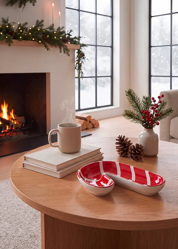 Deko-Schale in Zuckerstangen Form in rot (Ambiente) - bonprix