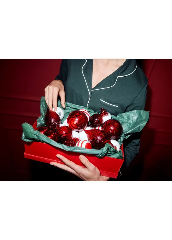 Weihnachtskugeln (8-tlg. Set) in rot (Ambiente) - bonprix