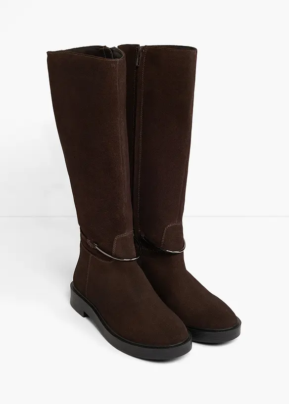 Stiefel aus Leder in braun - bonprix