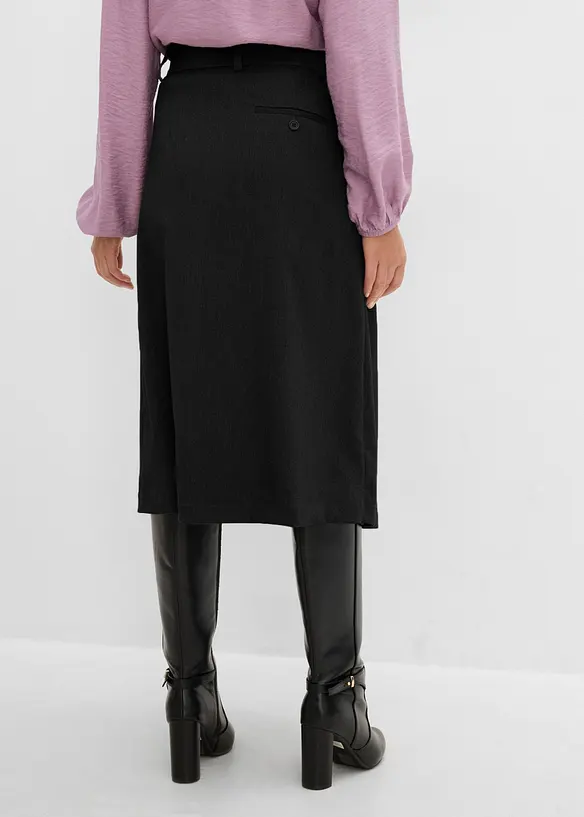 Midirock aus softem Viskose-Mix in schwarz von hinten - bonprix Midirock aus softem Viskose-Mix in schwarz von hinten - bonprix