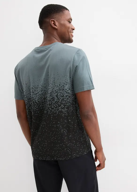 T-Shirt aus reiner Bio-Baumwolle in grün von hinten (im Anschnitt) - bonprix