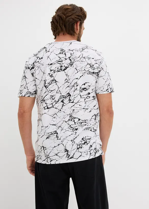 T-Shirt aus reiner Bio-Baumwolle in weiß von hinten (im Anschnitt) - bonprix