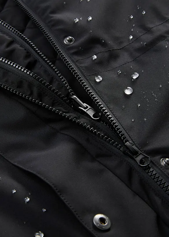 3 in 1 Wasserdichte Funktionsjacke mit herausnehmbarer Steppjacke in schwarz - bonprix