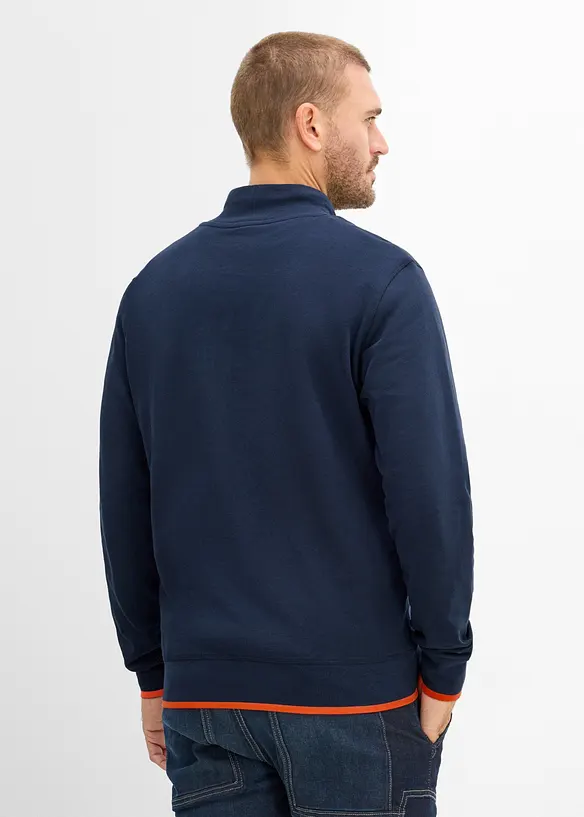 Sweatshirt in Regular Fit in blau von hinten (im Anschnitt) - bonprix