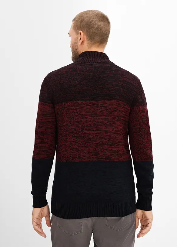Troyer in Regular Fit in rot von hinten (im Anschnitt) - bonprix