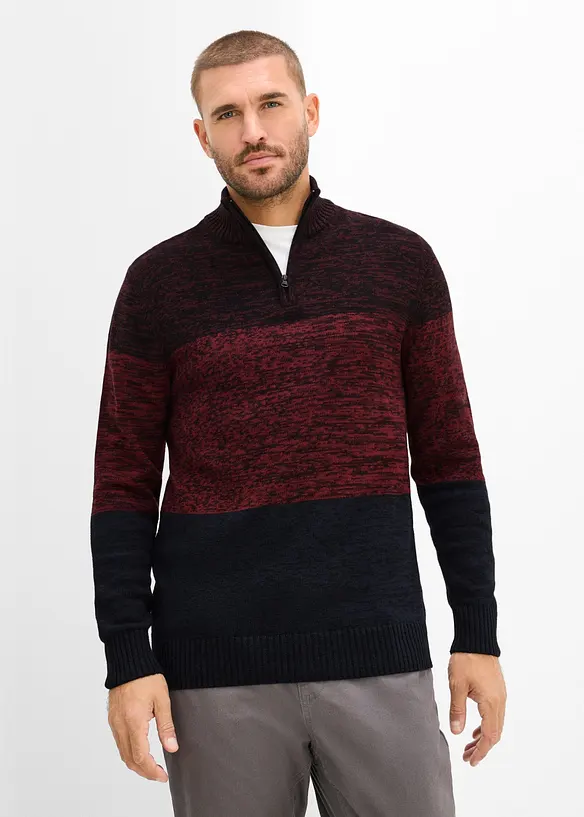 Troyer in Regular Fit in rot von vorne (im Anschnitt) - bonprix