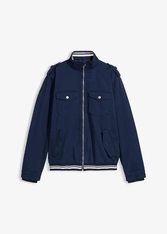 Übergangsjacke in Regular Fit in blau von vorne - bonprix
