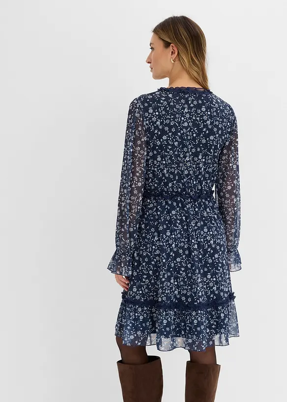 Minikleid aus feinem Mesh in blau von hinten (Totalaufnahme) - bonprix Minikleid aus feinem Mesh in blau von hinten (Totalaufnahme) - bonprix