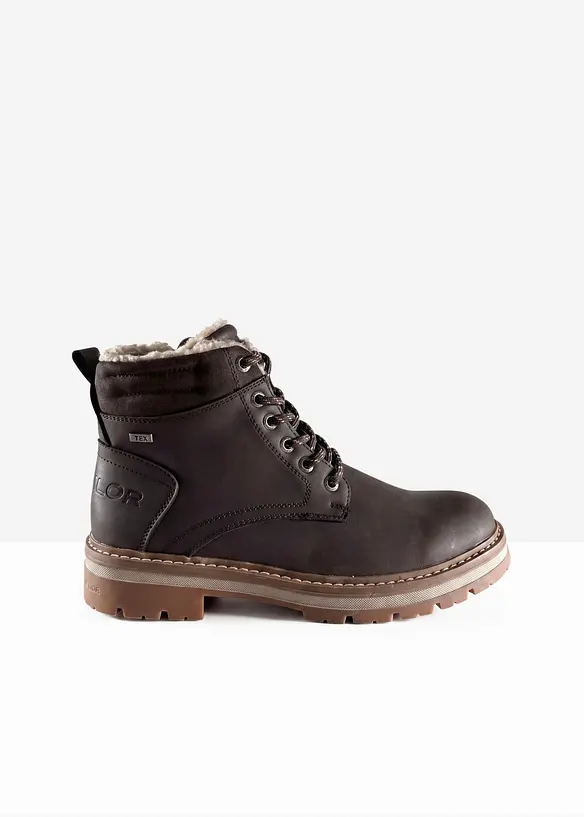 Gefütterte Tom Tailor Schnürboots mit Profilsohle in braun - Tom Tailor