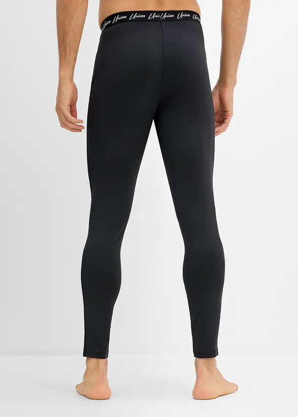 Lange Unterhose feuchtigkeitsregulierend in schwarz von hinten - bonprix