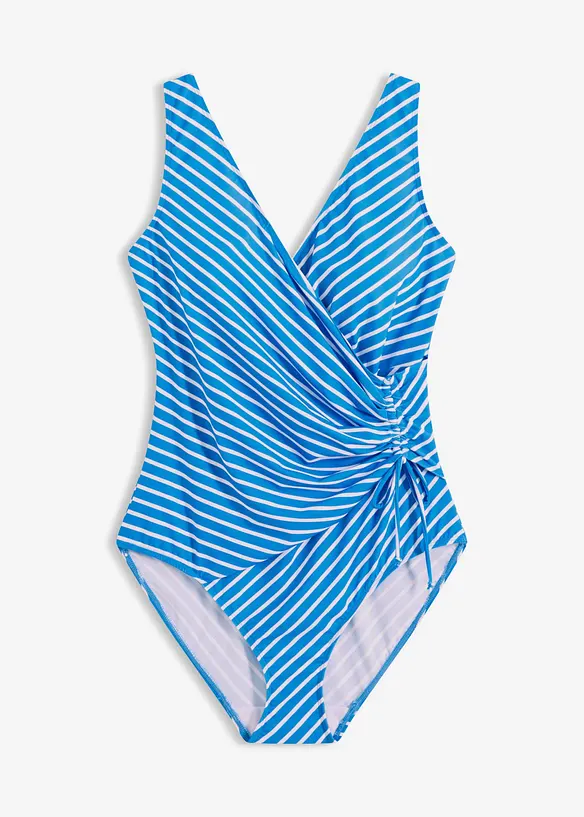 Light Shape-Badeanzug mit Schnürung in blau von vorne - bonprix