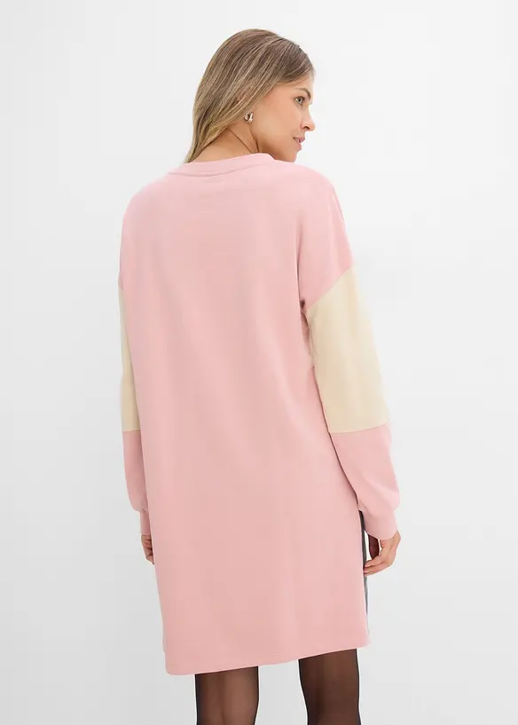 Sweatkleid aus reiner Baumwolle in grau von hinten (Totalaufnahme) - bonprix Sweatkleid aus reiner Baumwolle in grau von hinten (Totalaufnahme) - bonprix