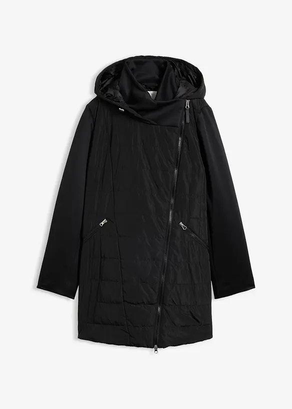 Steppjacke in schwarz von vorne - bonprix