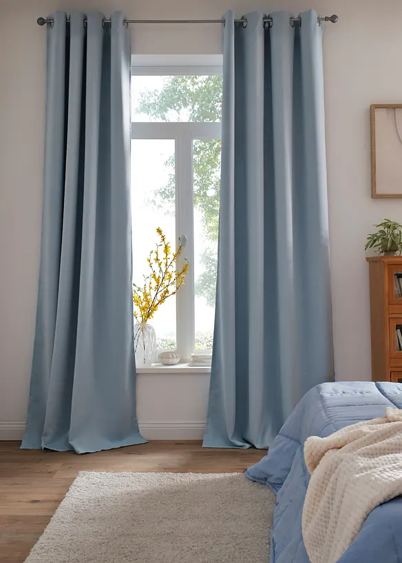 Abdunkelnder Vorhang, auch in extra lang (1er Pack) in blau (Ambiente) - bonprix