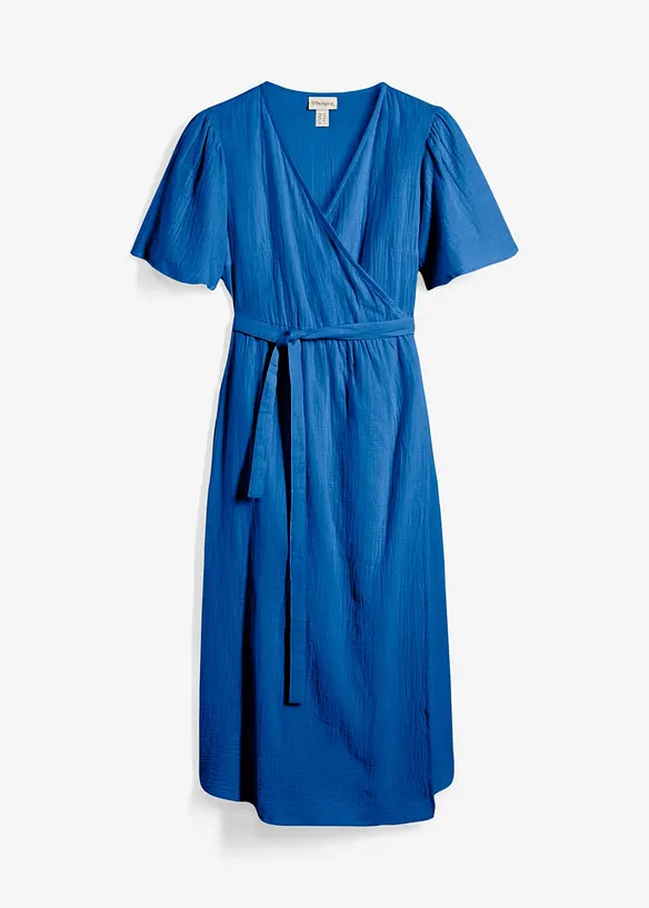 2-in-1 Umstands- und Stillkleid aus Baumwoll-Musselin in blau von vorne - bonprix 2-in-1 Umstands- und Stillkleid aus Baumwoll-Musselin in blau von vorne - bonprix