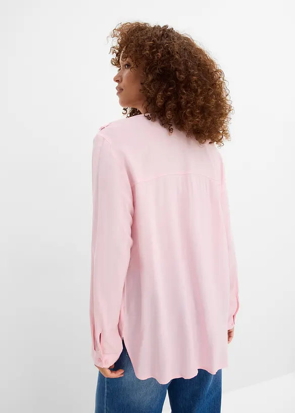 Tunikabluse aus softer Viskose in rosa von hinten (im Anschnitt) - bonprix Tunikabluse aus softer Viskose in rosa von hinten (im Anschnitt) - bonprix