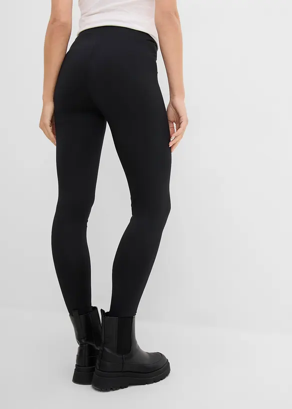 Highwaist Thermo-Leggings mit breitem Bequembund in schwarz von hinten - bonprix Highwaist Thermo-Leggings mit breitem Bequembund in schwarz von hinten - bonprix
