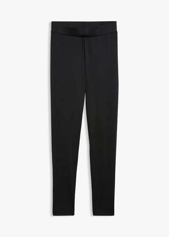 Highwaist Thermo-Leggings mit breitem Bequembund in schwarz von vorne - bonprix Highwaist Thermo-Leggings mit breitem Bequembund in schwarz von vorne - bonprix