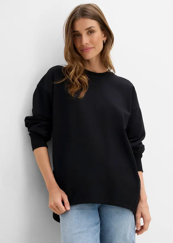 Oversize Sweatshirt in schwarz von vorne (im Anschnitt) - bonprix Oversize Sweatshirt in schwarz von vorne (im Anschnitt) - bonprix