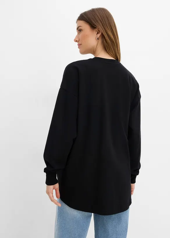 Oversize Sweatshirt in schwarz von hinten (im Anschnitt) - bonprix Oversize Sweatshirt in schwarz von hinten (im Anschnitt) - bonprix