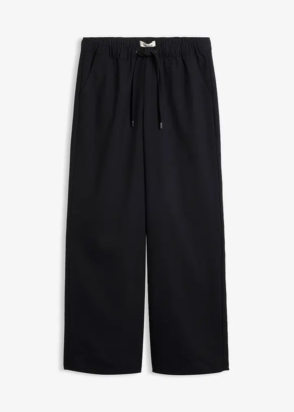 Hose aus softem Viskose-Mix in schwarz von vorne - bonprix Hose aus softem Viskose-Mix in schwarz von vorne - bonprix