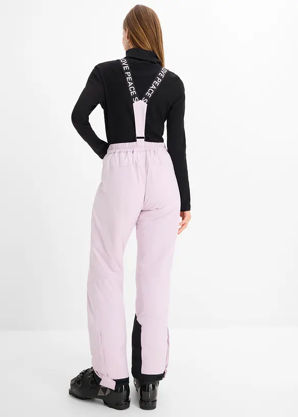 wasserdichte Ski-Funktions-Thermohose mit abnehmbaren Trägern in lila von hinten - bonprix wasserdichte Ski-Funktions-Thermohose mit abnehmbaren Trägern in lila von hinten - bonprix