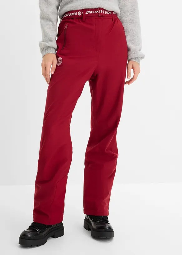 Ski-Thermohose mit Fleecefutter, wasserdicht in rot von vorne - bonprix Ski-Thermohose mit Fleecefutter, wasserdicht in rot von vorne - bonprix