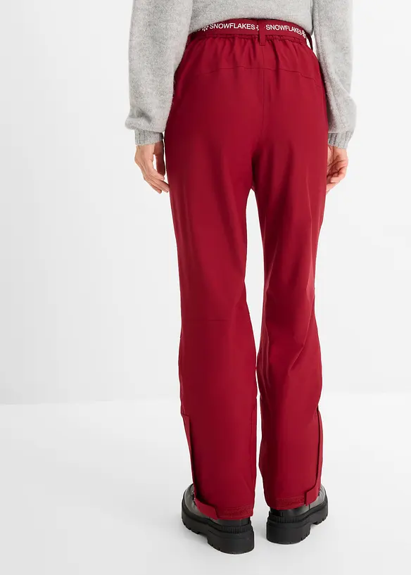 Ski-Thermohose mit Fleecefutter, wasserdicht in rot von hinten - bonprix Ski-Thermohose mit Fleecefutter, wasserdicht in rot von hinten - bonprix