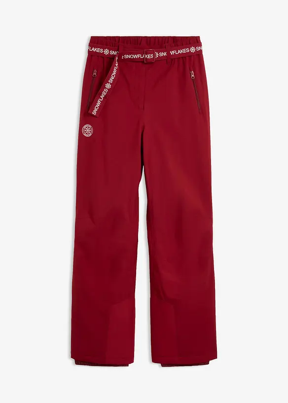 Ski-Thermohose mit Fleecefutter, wasserdicht in rot von vorne - bonprix Ski-Thermohose mit Fleecefutter, wasserdicht in rot von vorne - bonprix