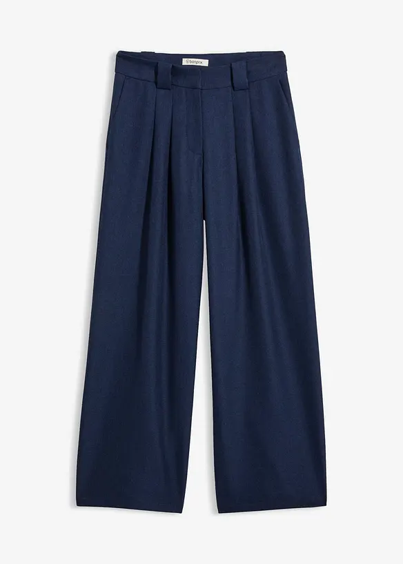 Barrel-Hose aus Twill in blau von vorne - bonprix