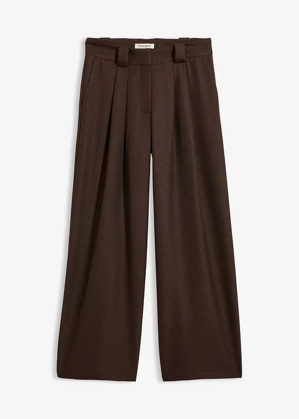 Barrel-Hose aus Twill in braun von vorne - bonprix