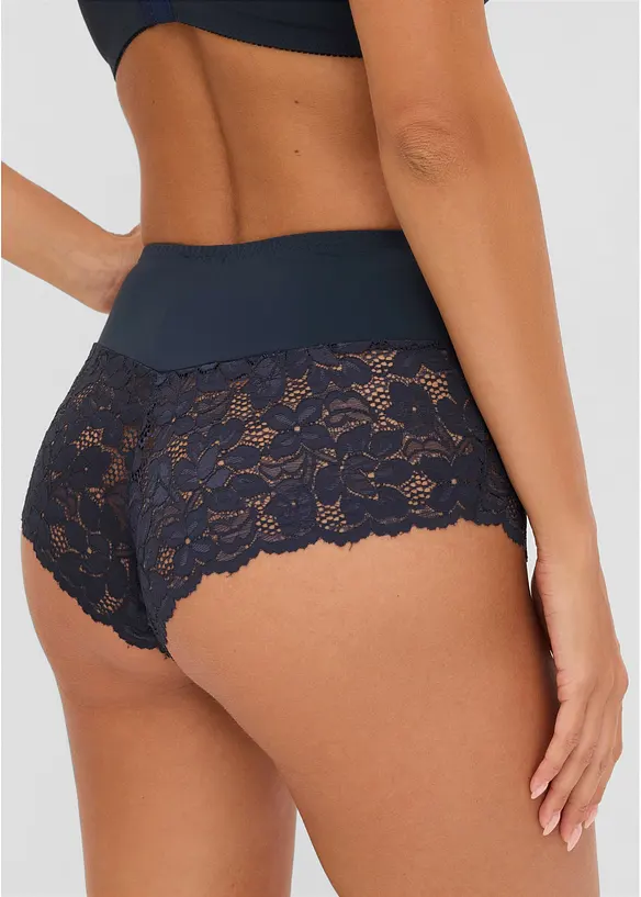 Maxipanty mit Spitze in blau von hinten - bonprix