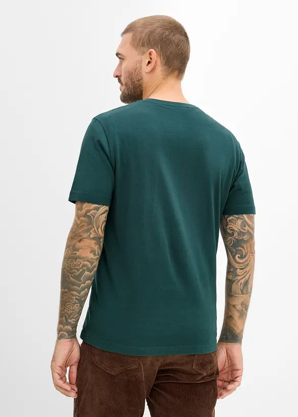T-Shirt mit Weihnachtsmotiv in grün von hinten (im Anschnitt) - bonprix