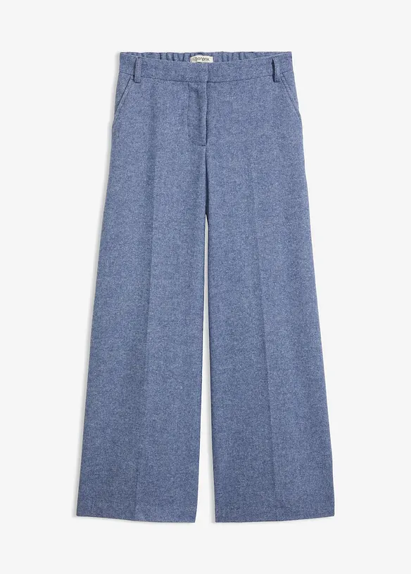Wollhose mit Fischgratmuster in blau von vorne - bonprix Wollhose mit Fischgratmuster in blau von vorne - bonprix