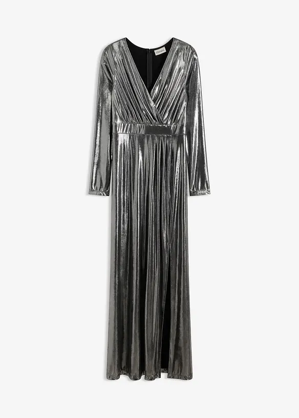 Abendkleid aus feinem Jersey mit Glanz in schwarz von vorne - bonprix Abendkleid aus feinem Jersey mit Glanz in schwarz von vorne - bonprix