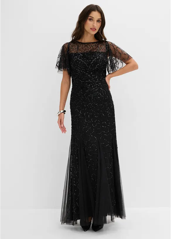 Abendkleid in schwarz von vorne (Totalaufnahme) - bonprix Abendkleid in schwarz von vorne (Totalaufnahme) - bonprix